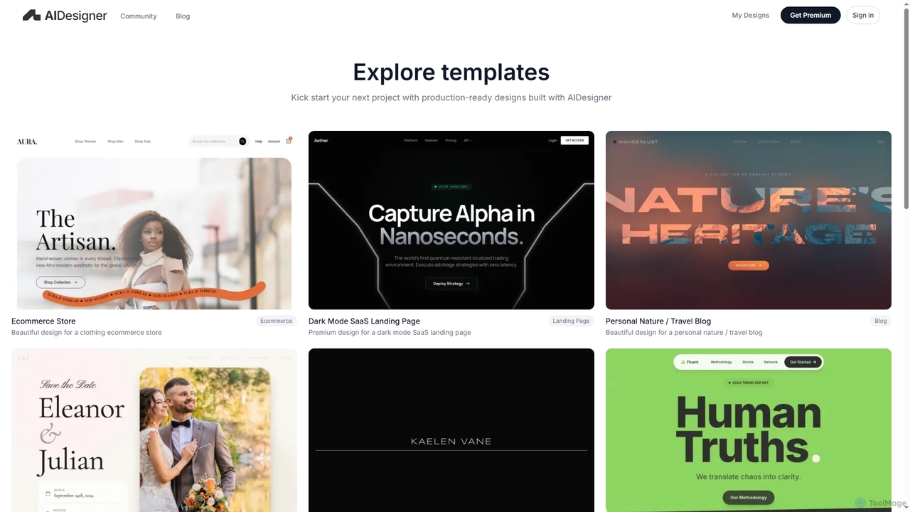 Templates - AIDesigner | AI Designer for AIDesigner