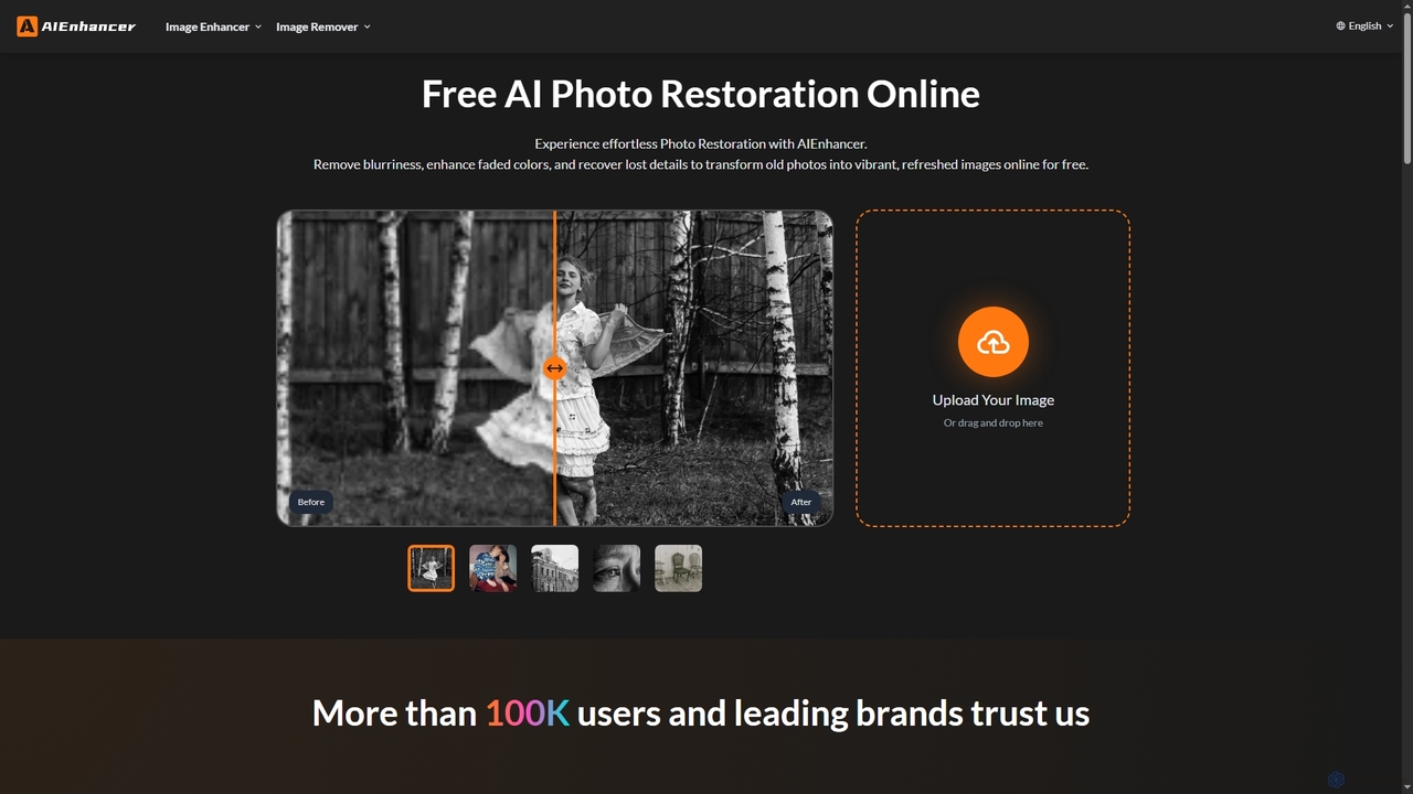 Free Online AI Photo Restoration - Bring Your Photos Alive for AIEnhancer