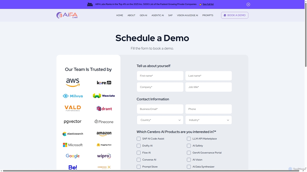 Schedule a Demo for AiFA Labs