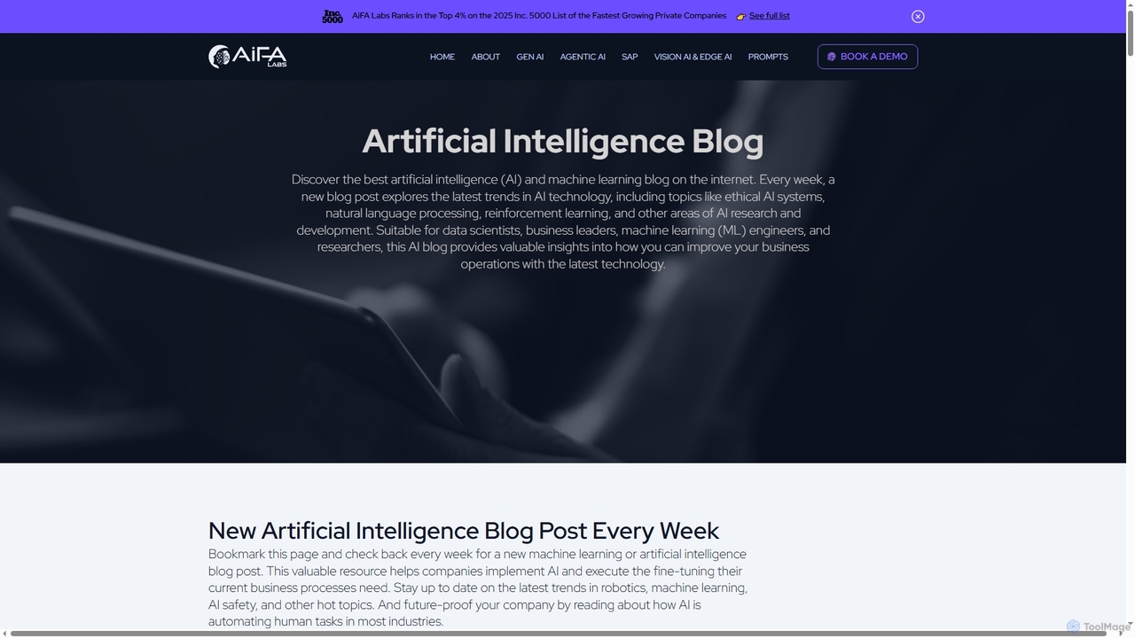 Artificial Intelligence Blog | Weekly AI Blog Posts for AiFA Labs