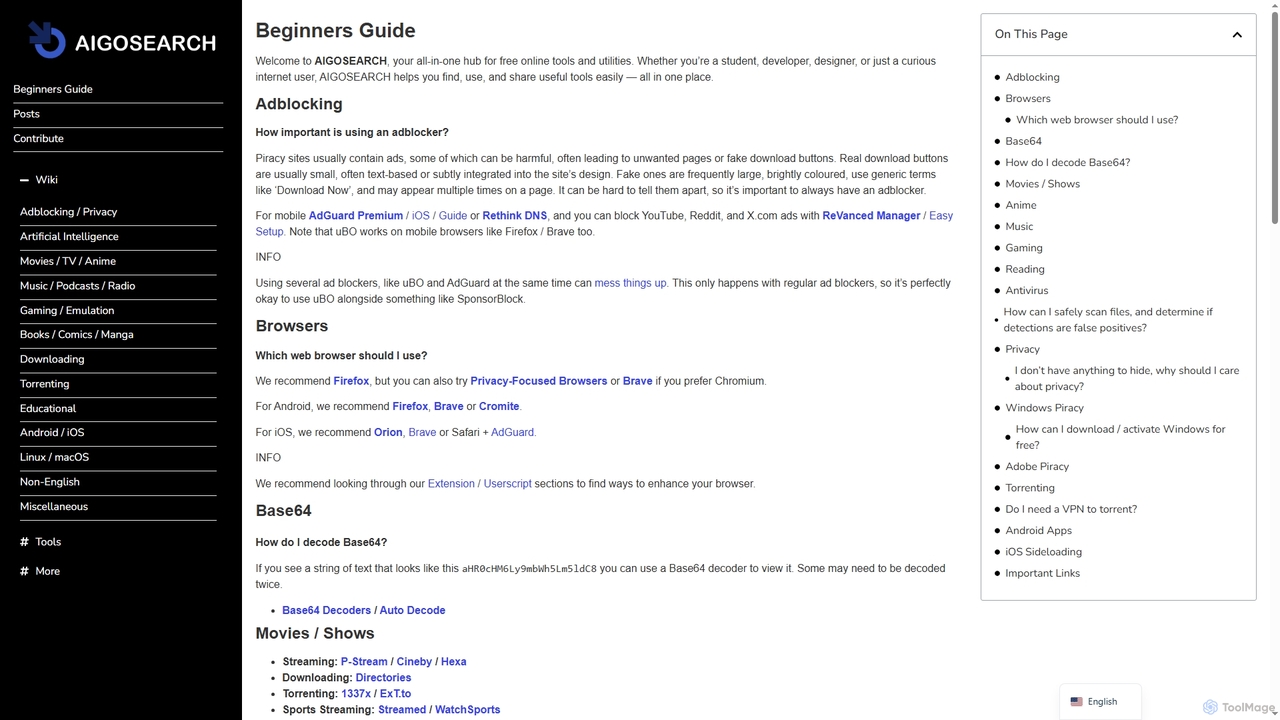Beginners Guide - AIGOSEARCH – All-in-One Free Online Tools & Utilities for AIGOSEARCH