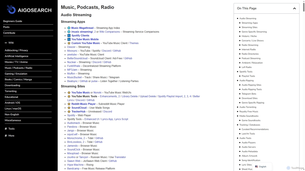 Music / Podcasts / Radio - AIGOSEARCH – All-in-One Free Online Tools & Utilities for AIGOSEARCH