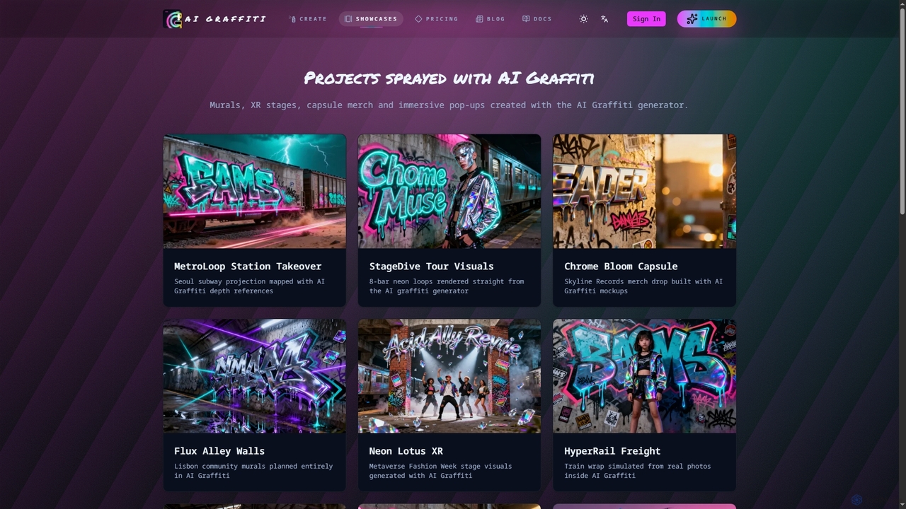Showcases for AIGraffiti