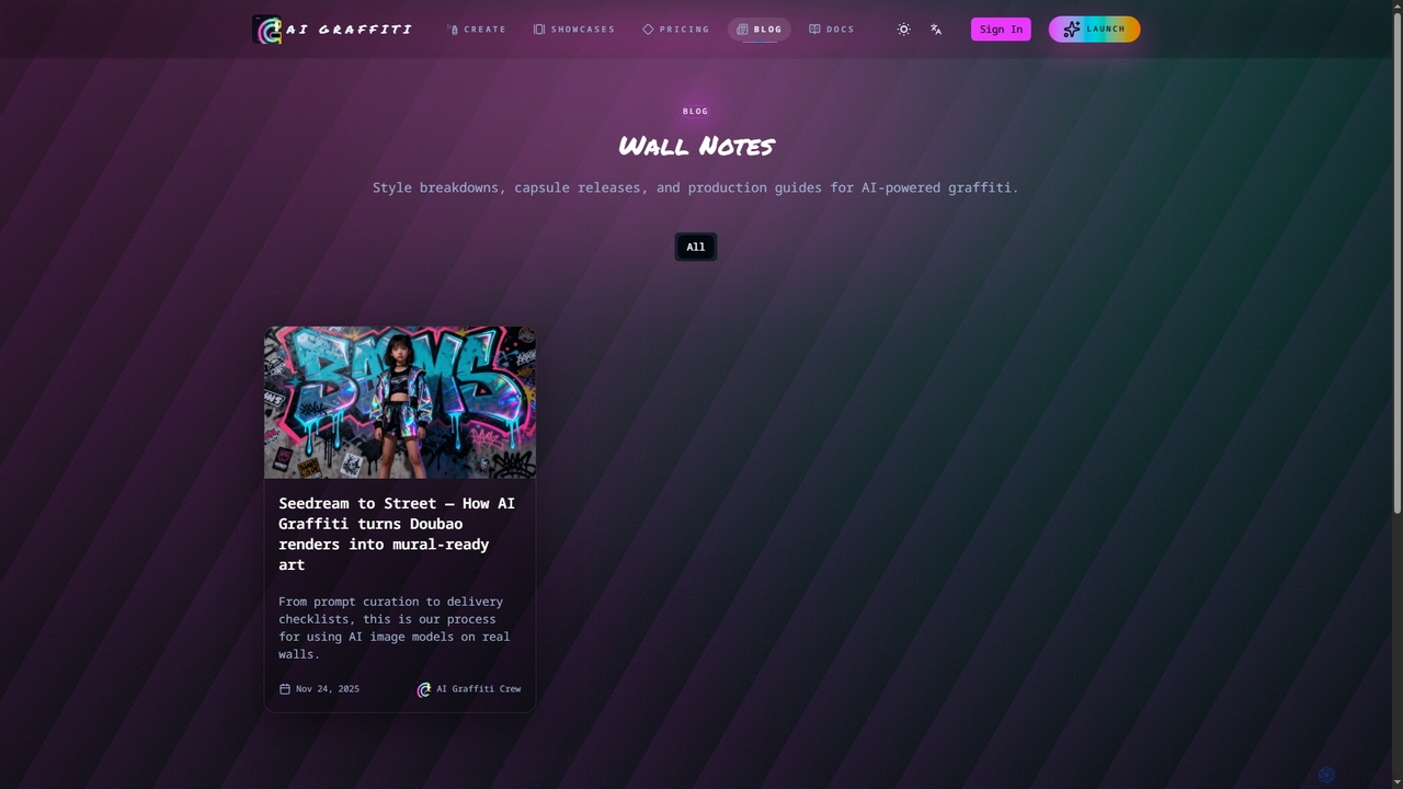 Wall Notes for AIGraffiti