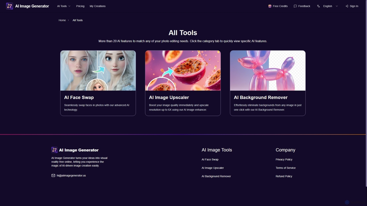 All Tools - AI Image Generator for Aiimagegenerator