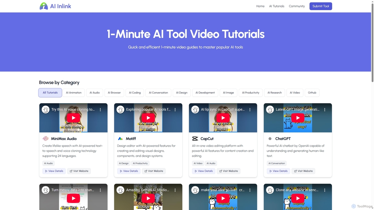 AI Tutorials - Learn How to Use AI Tools | AIInLink for Aiinlink