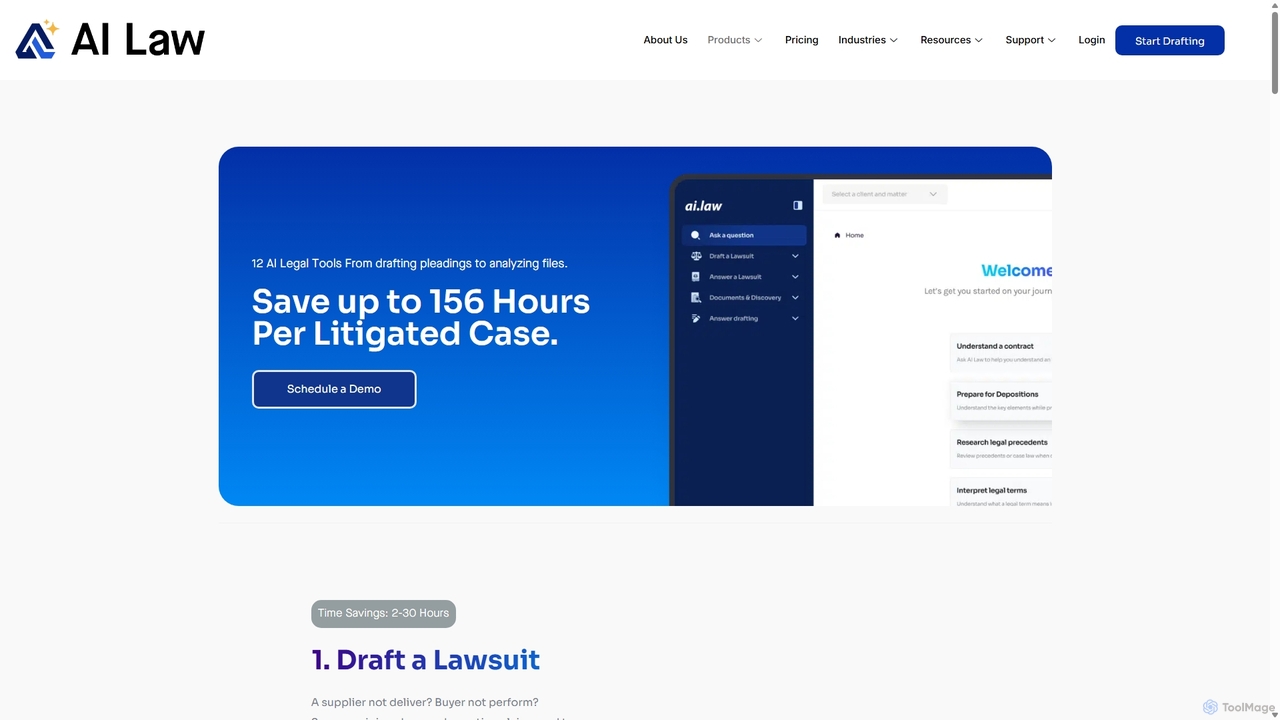 12 AI Tools for Legal Professionals for AI.Law