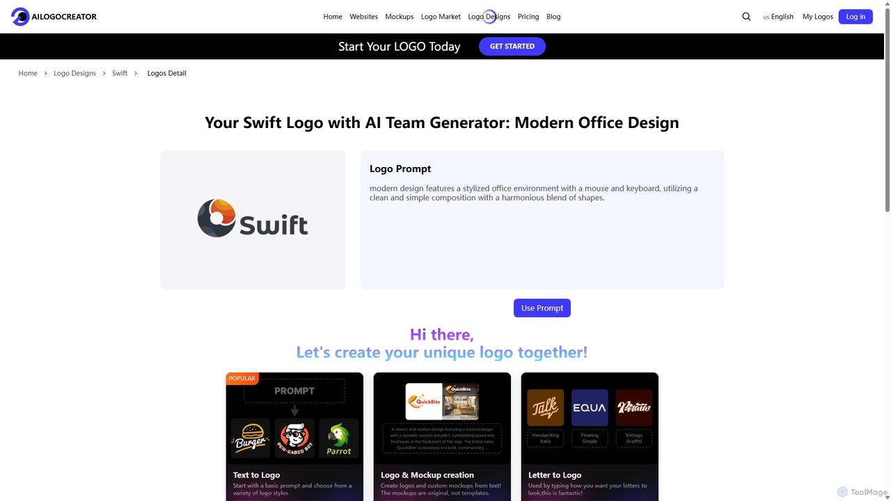 Generate Swift Team Logo AI Generator Modern Office Design | Ailogocreator for AILogoCreator