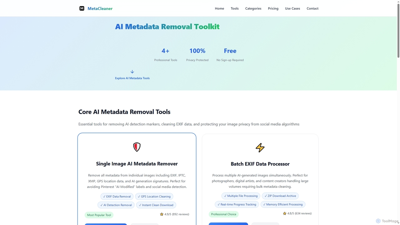 AI Metadata Tools – EXIF Remover & Viewer Suite for Aimodified