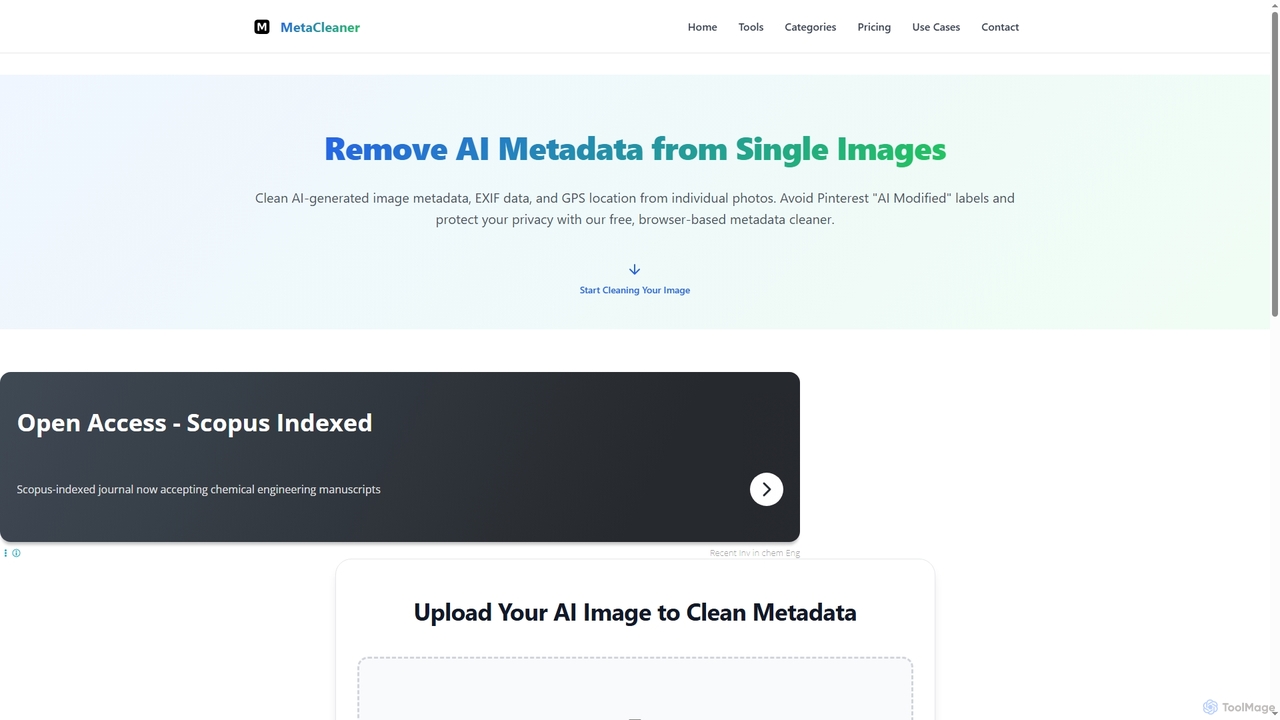 Remove AI Metadata – Free Single-Image EXIF Cleaner for Aimodified