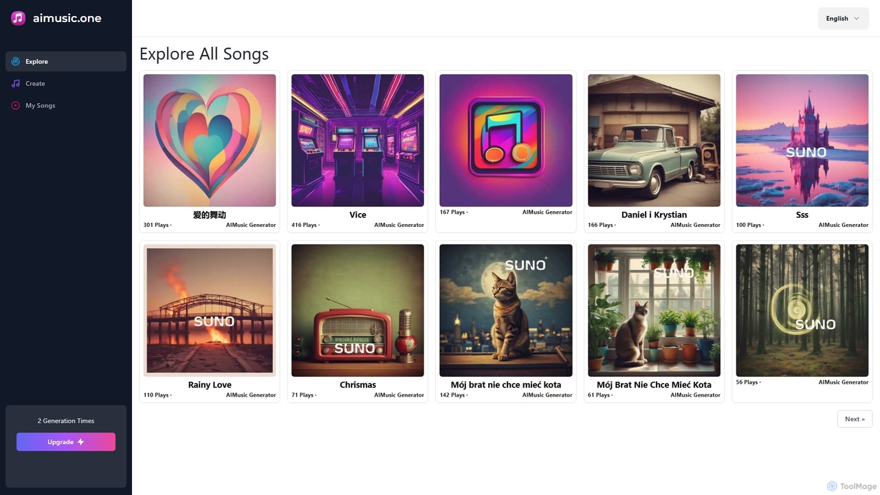 Explore and find 39710 AI Music Created by Free AIMusic Generator, MP3 Songs | aimusic.one for Aimusic