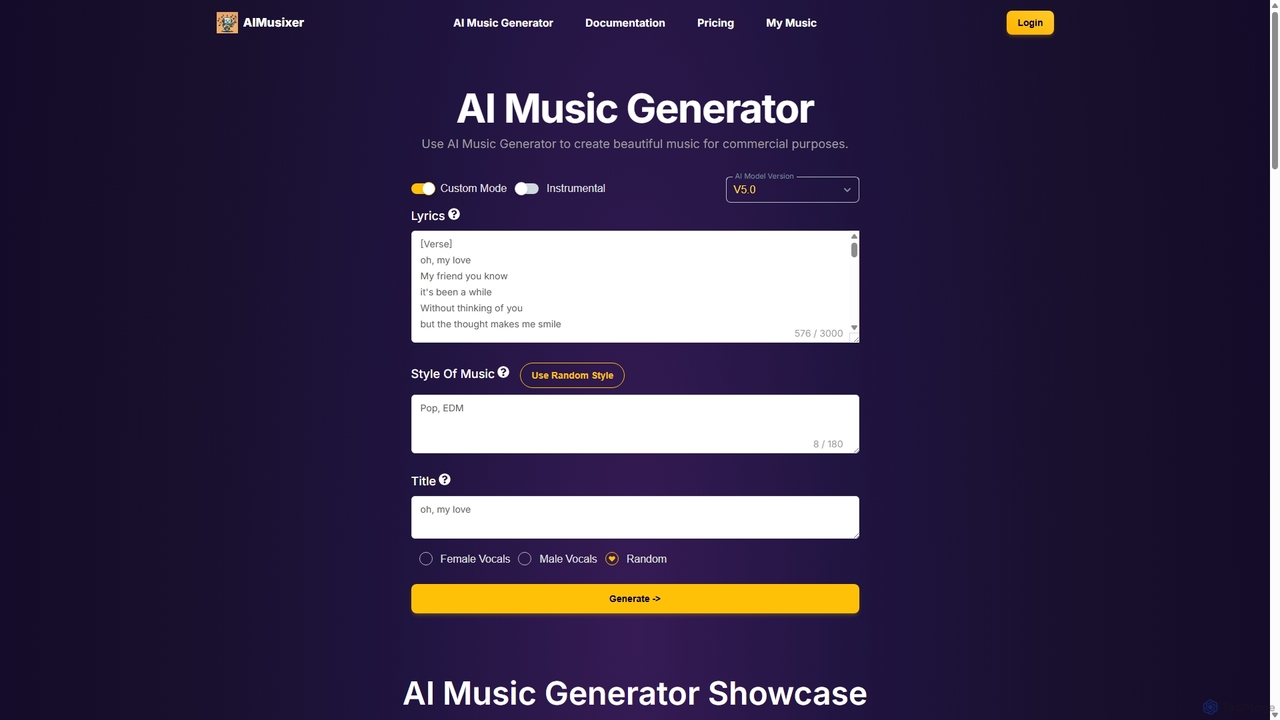 AI Music Generator for AIMusixer