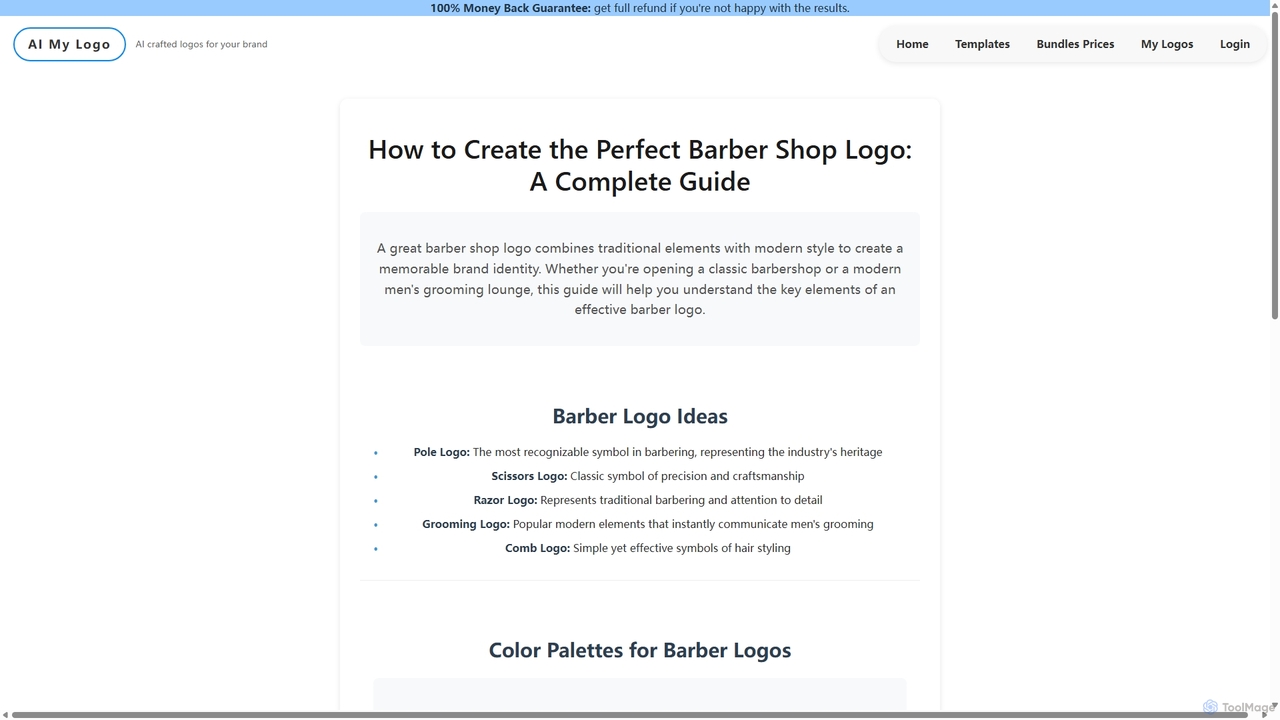 How to Create a Professional Barber Shop Logo | Design Guide for Aimylogo