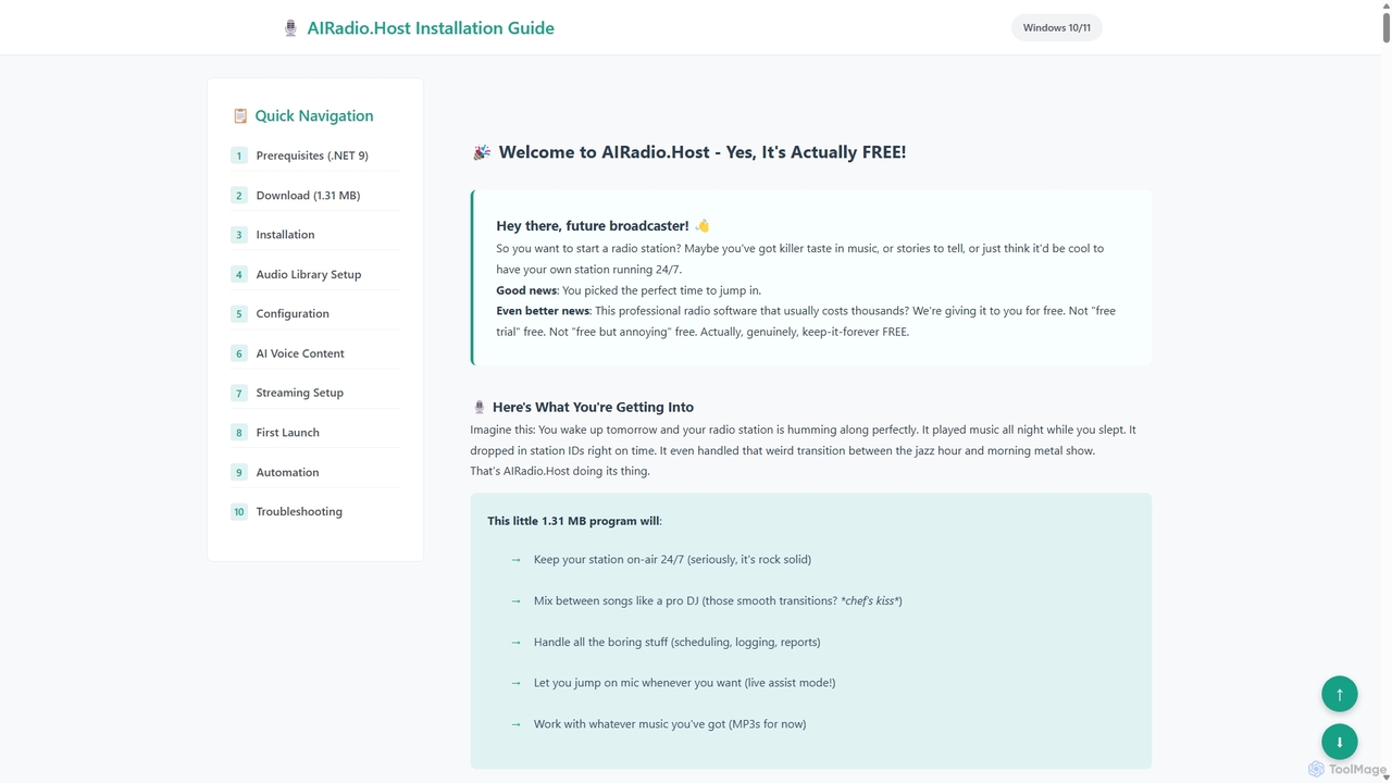 AIRadio.Host - Complete Windows Installation Guide for AIRadio.Host