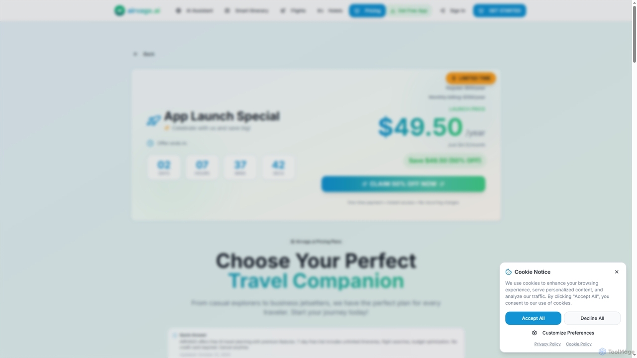 AIRVAGO.AI Pricing Plans - Free Trial & Premium Features for Airvago