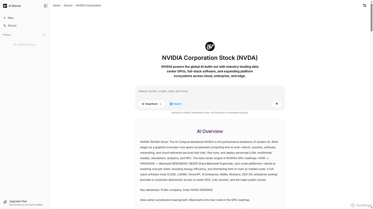 NVIDIA (NVDA) AI Stock Analysis Quote & News for Aistocks.io