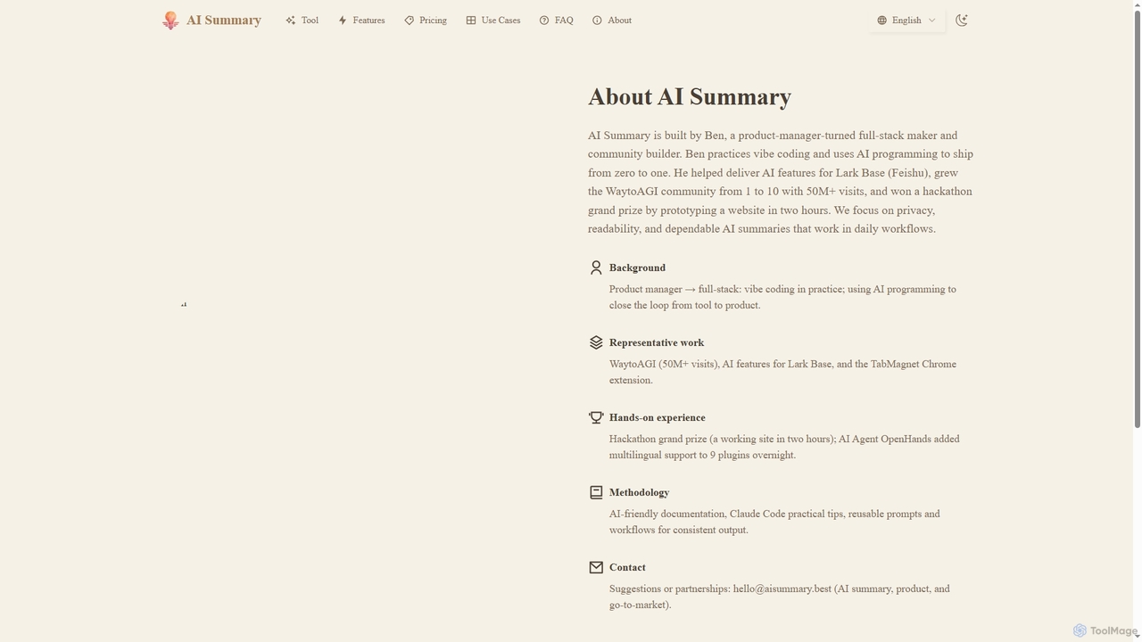 AI Summary | Fast, accurate, privacy-first summarizer for Aisummary