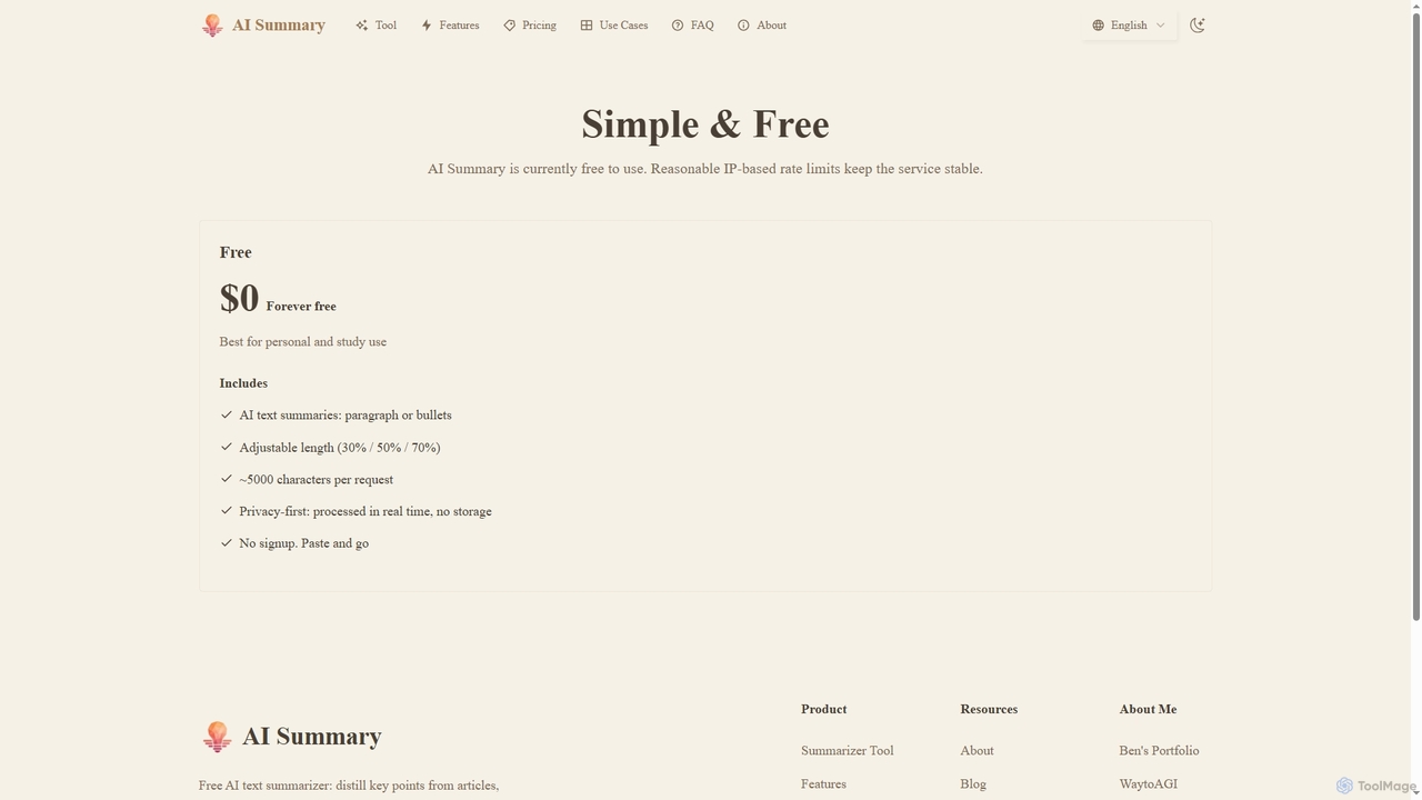 AI Summary | Fast, accurate, privacy-first summarizer for Aisummary