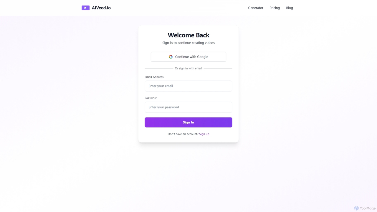 Sign In - AIVeed.io | AIVeed.io for Aiveed