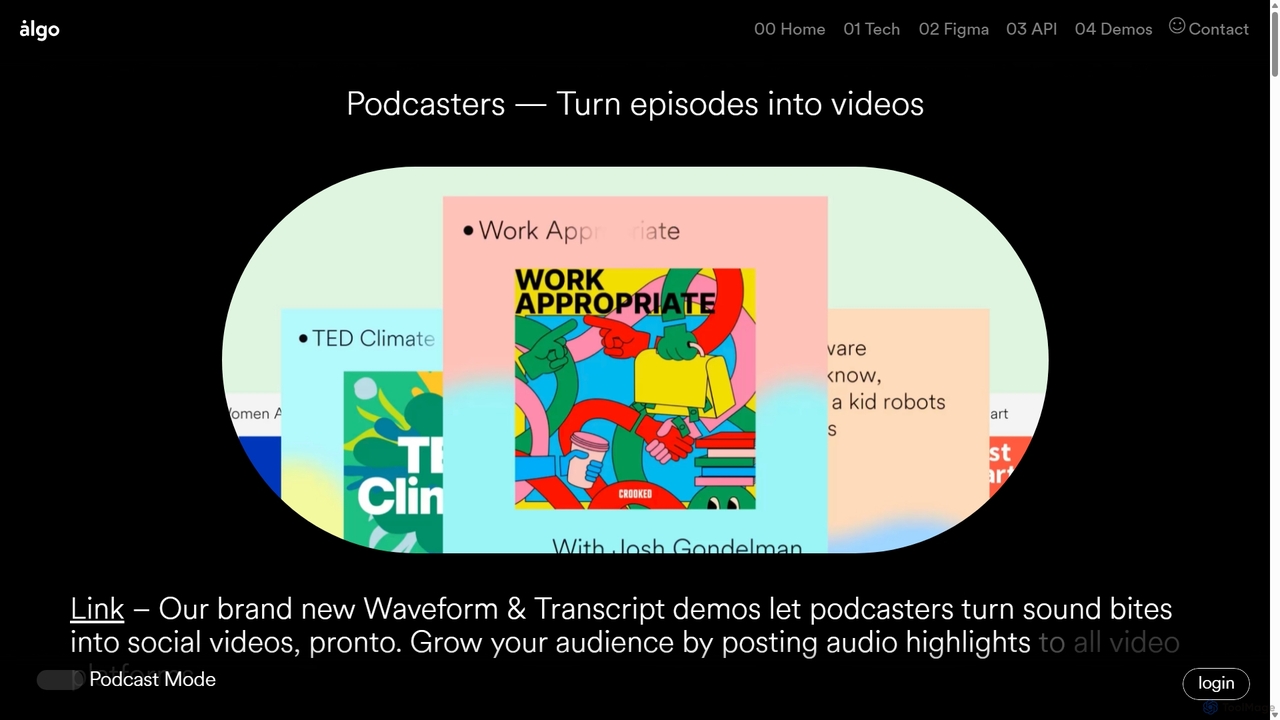 Algo — Podcast Demos for Algo
