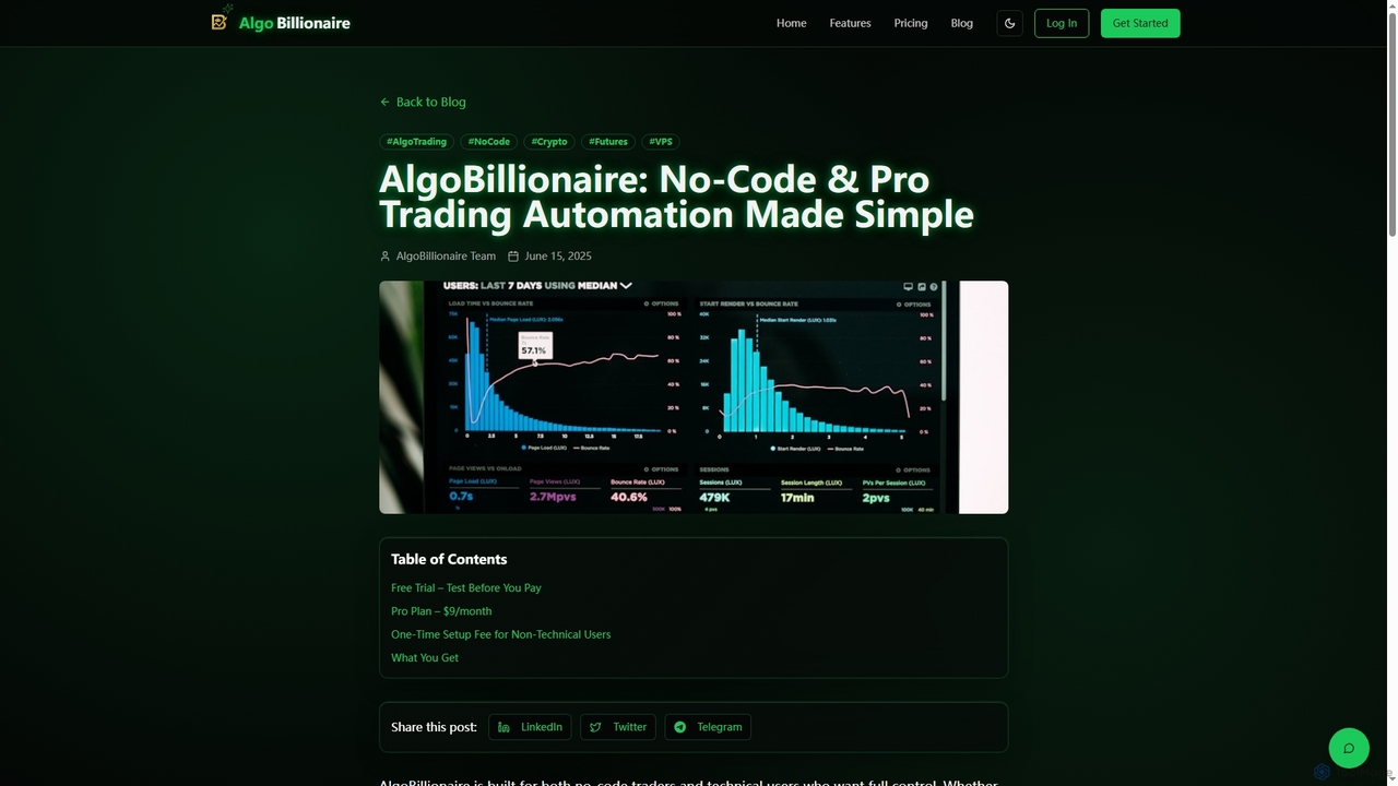 AlgoBillionaire | Free Trial & Pro Bots for Crypto, Stocks & Futures for AlgoBillionaire