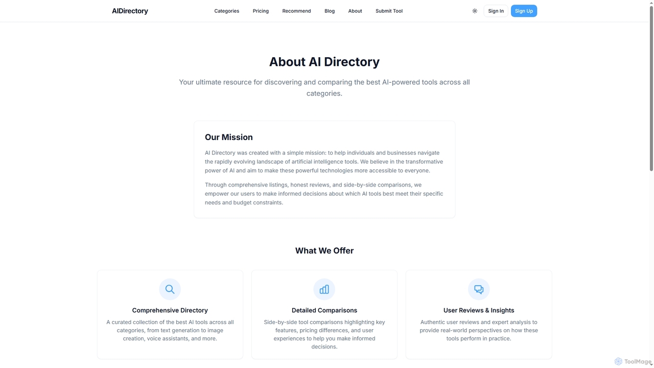About Our AI Directory | Expert AI Tool Reviews & Comparisons | AllAITools.tech for Allaitools
