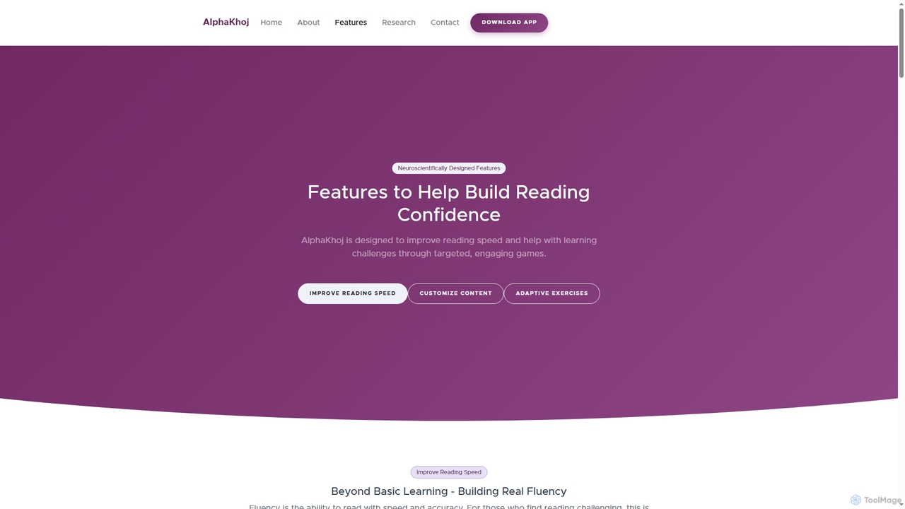 Features - AI-Powered Reading Help for Dyslexia | AlphaKhoj for AlphaKhoj