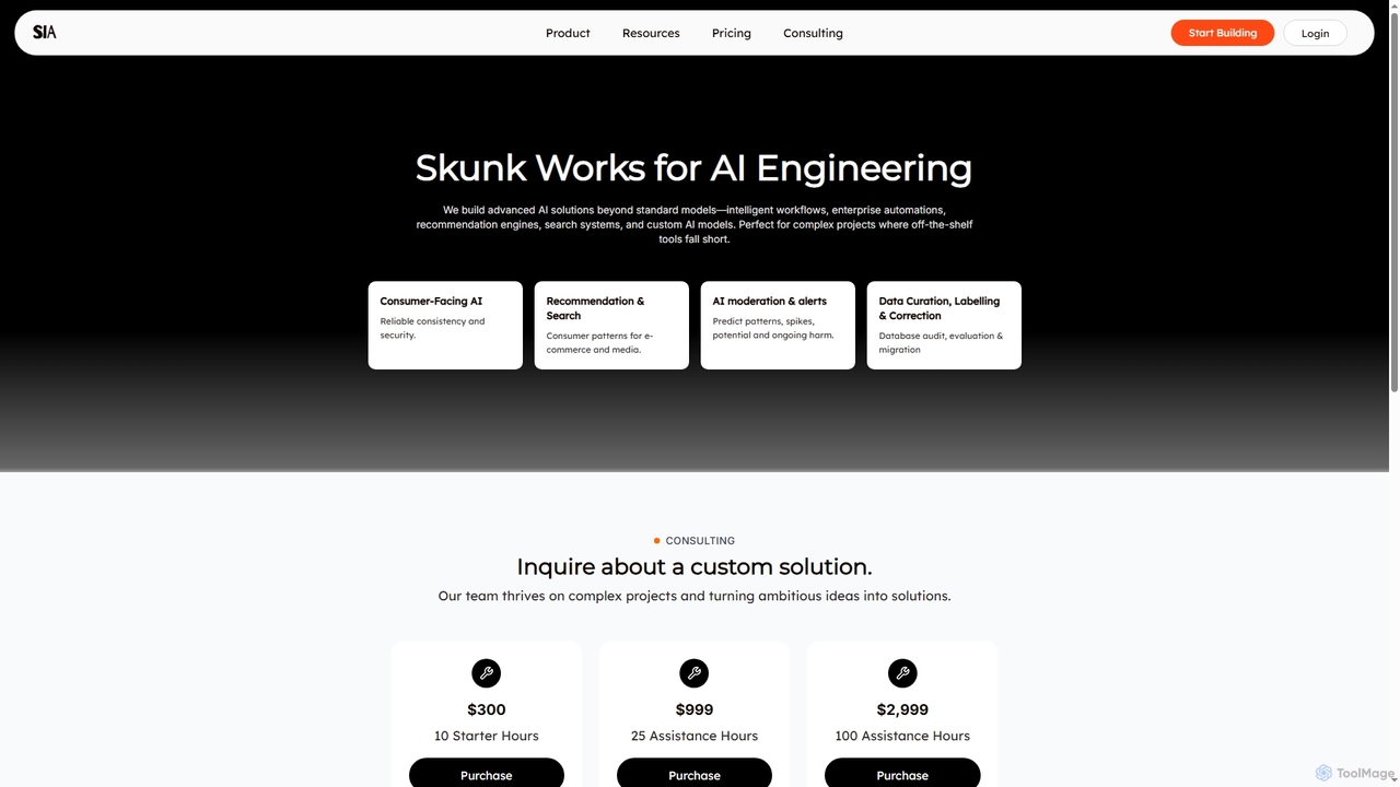 Consulting - Skunk Works for AI Engineering | Amarsia for Amarsia