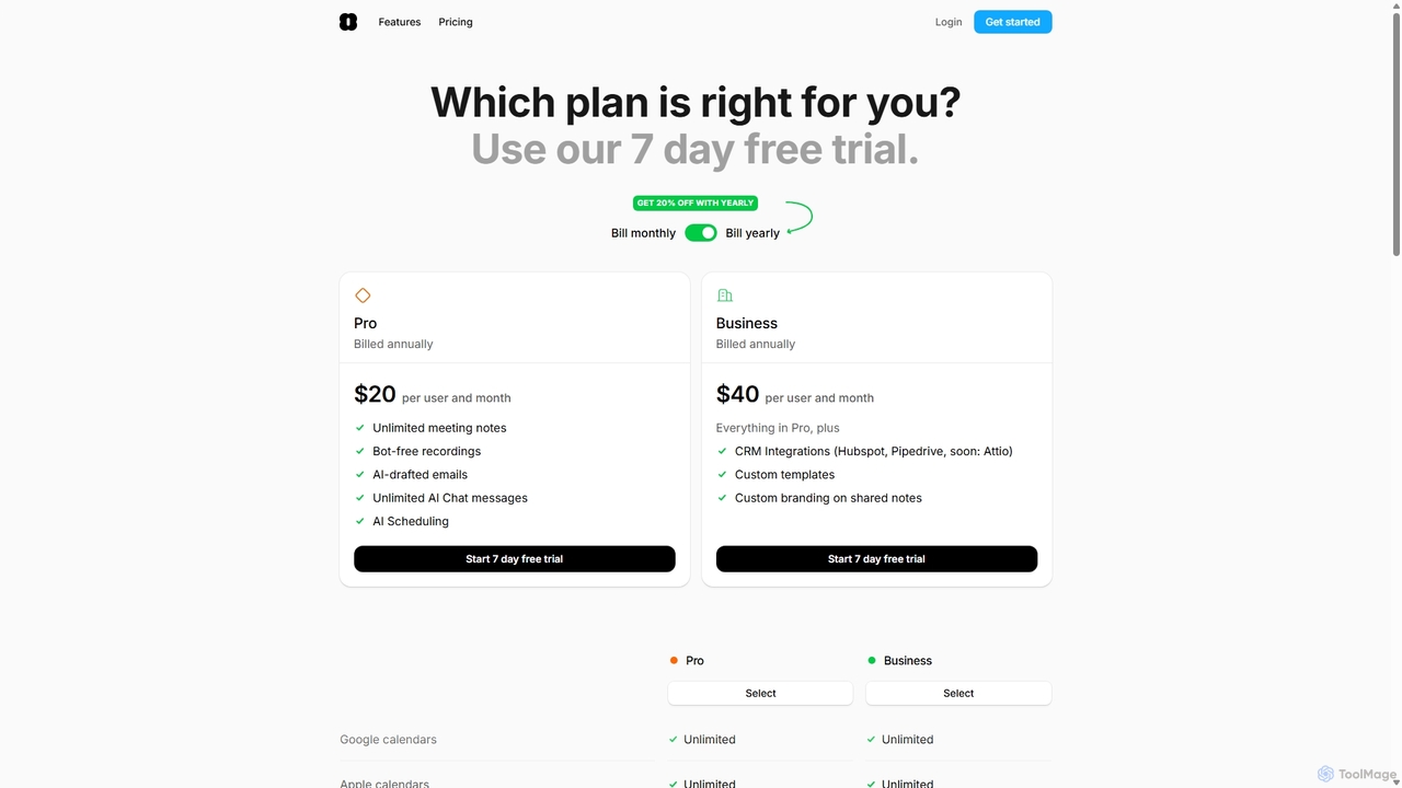 Amie - Pricing for Amie