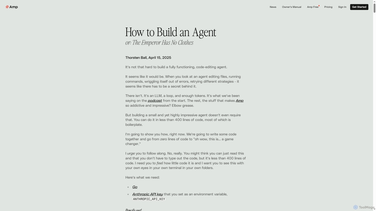 How to Build an Agent - Amp for Amp
