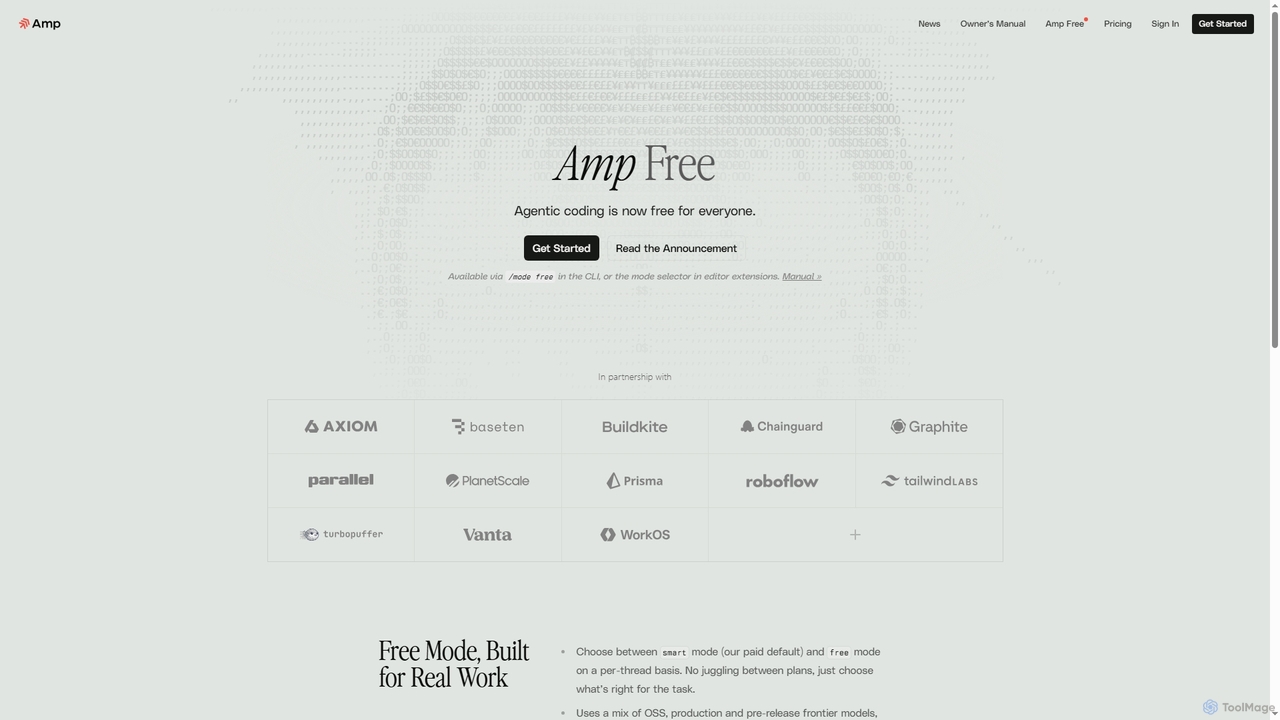 Amp Free — Agentic Coding for Everyone for Amp
