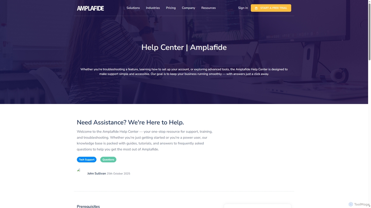 Amplafide Help Center – Customer Support & Training for Amplafide