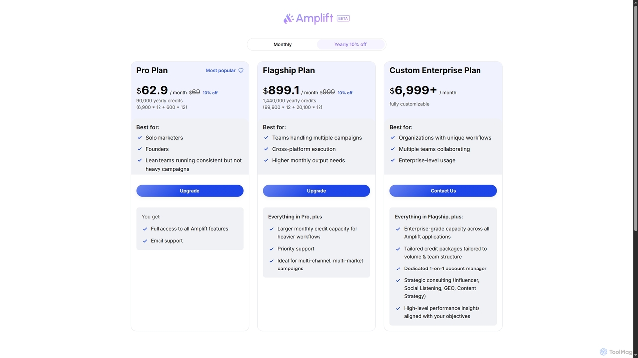 Pricing | Amplift for Amplift