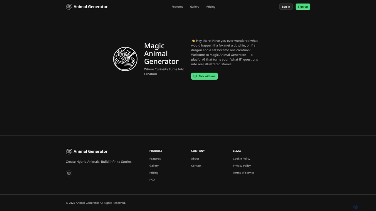 About | AI Animal Generator – Create Hybrid Creatures & Storybooks | Magic Animal Generator for Animal Generator