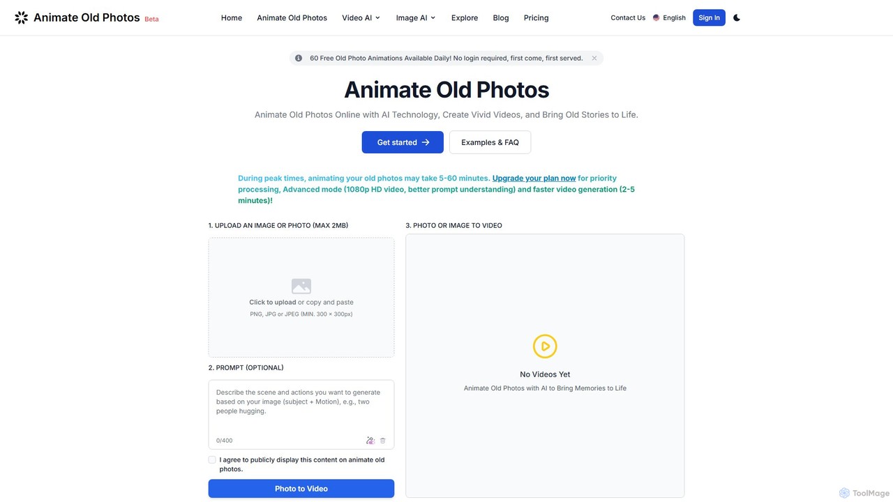 Animate Old Photos