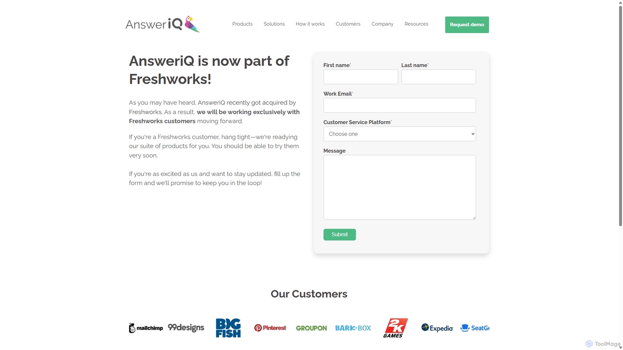 Request a Demo for AI Solutions for Customer Support | AnsweriQ for AnsweriQ
