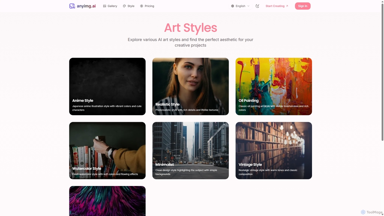 Art Styles for Anyimg