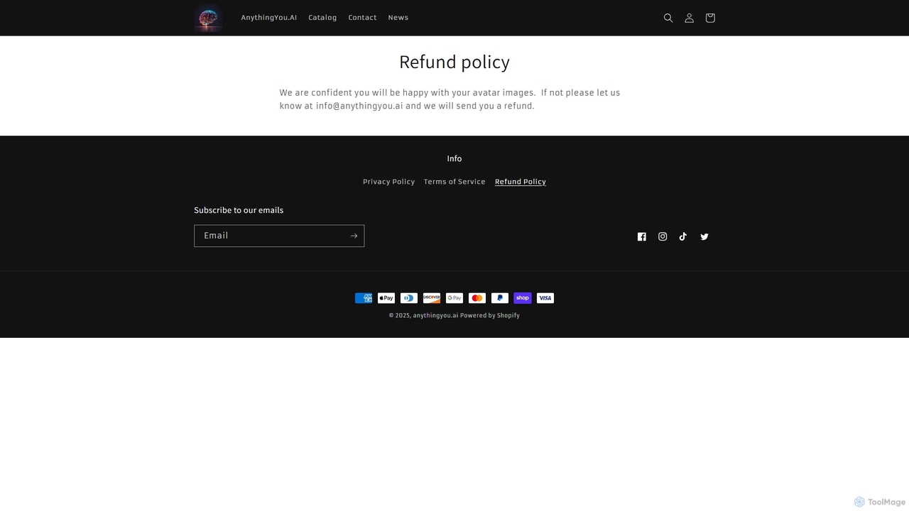 Refund policy – anythingyou.ai for Anythingyou