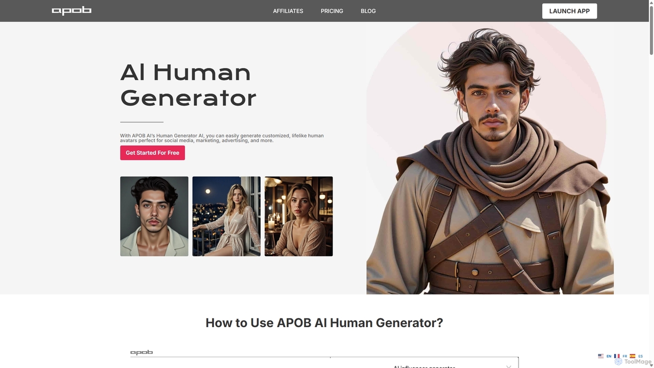 AI Human Generator - Try For Free for Apob