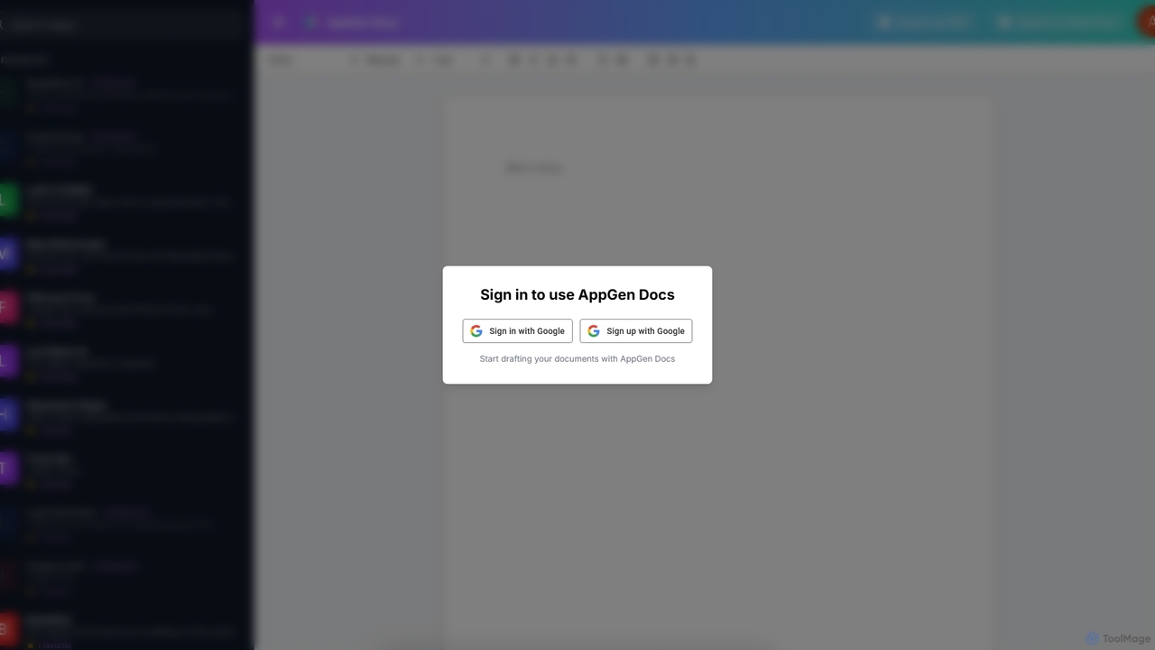 AppGen Docs - Draft your documents with AppGen Apps for AppGen