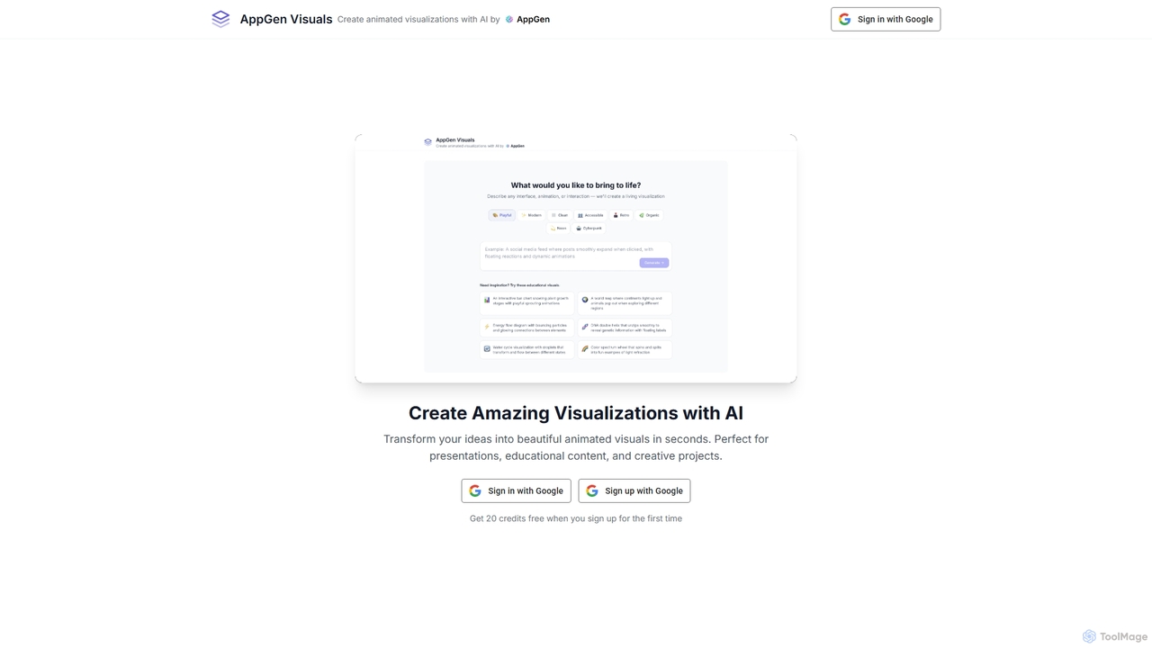 AppGen Visuals - Create Animated Visualizations for AppGen