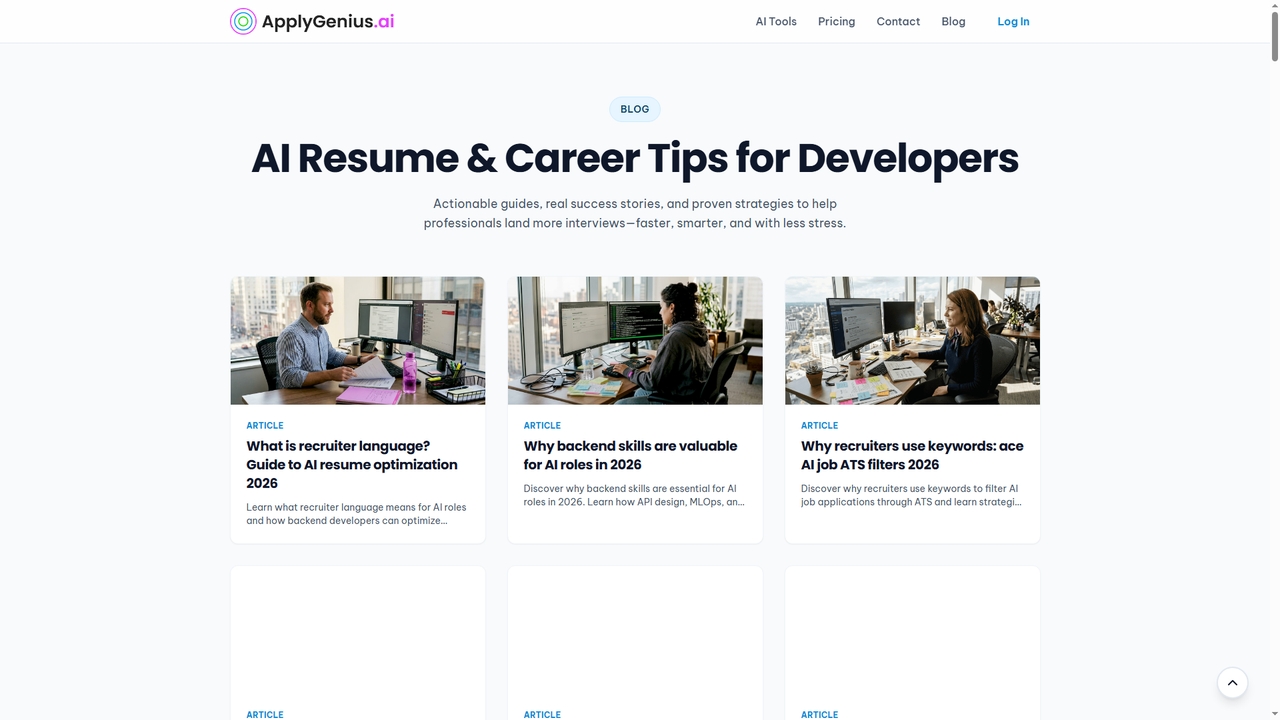 AI Engineering Career Blog: Transitioning from Backend to AI for ApplyGenius