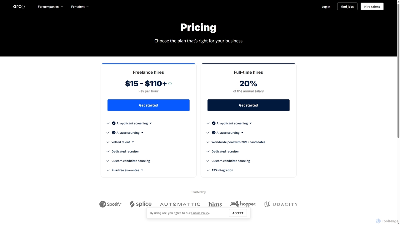 Pricing - Arc for Arc