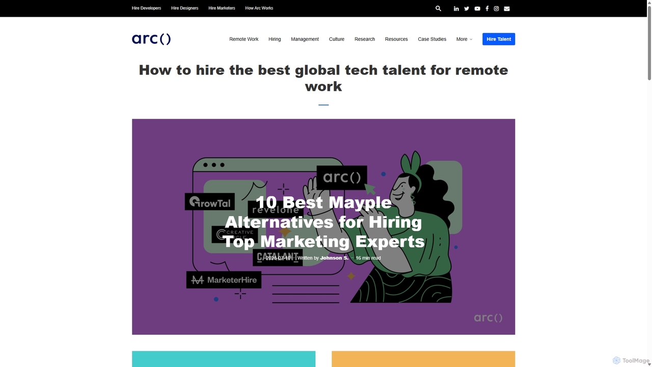 Arc Employer Blog on Hiring, Engineering Teams, and Remote Work for Arc