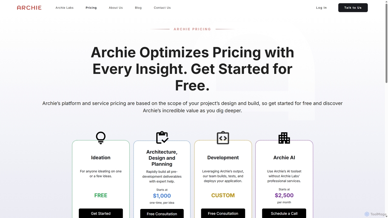 Pricing for Archie Ai