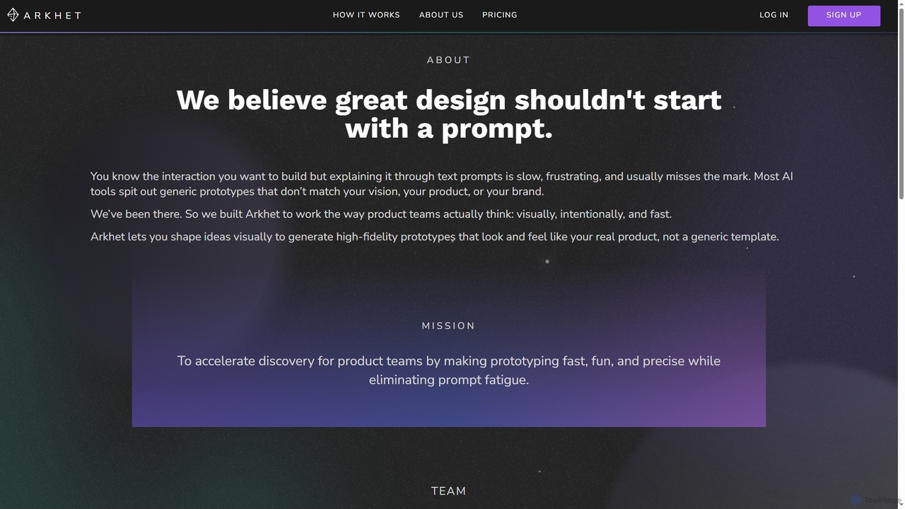Arkhet | AI Prototyping Tool for Product Teams for Arkhet