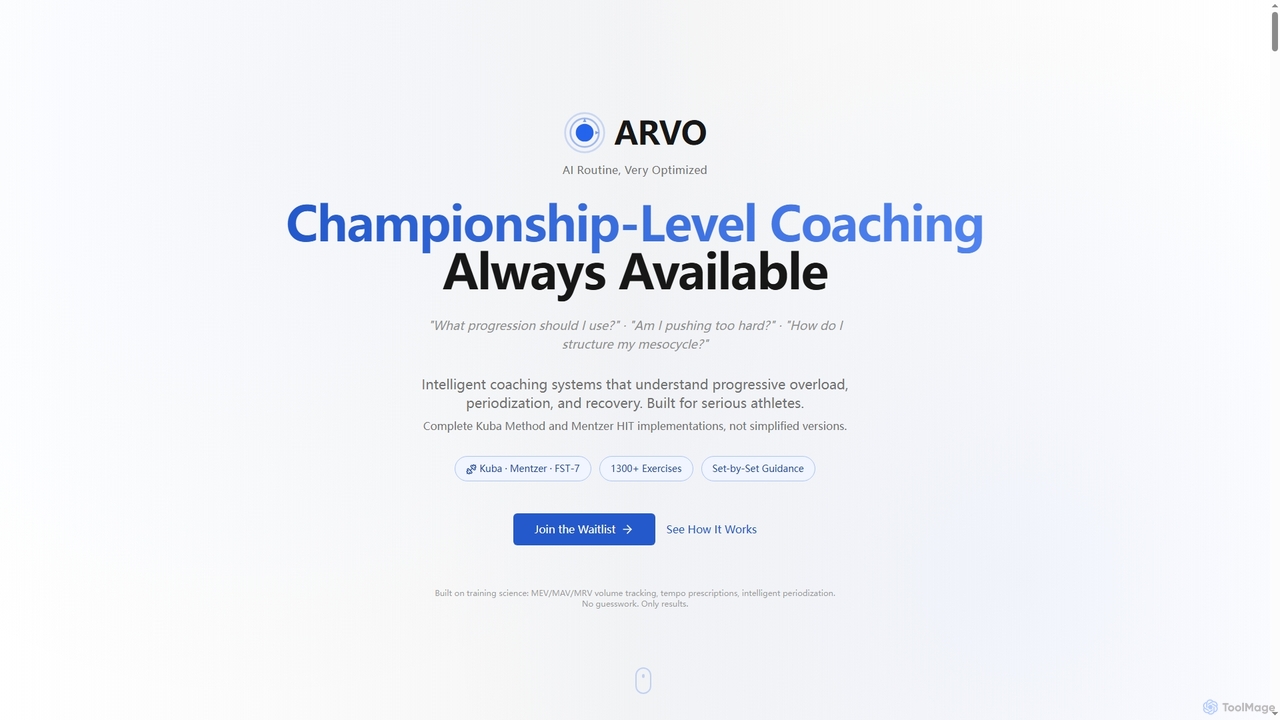 Arvo Pro - Advanced AI Coaching for IFBB PRO Athletes | Arvo for Arvo
