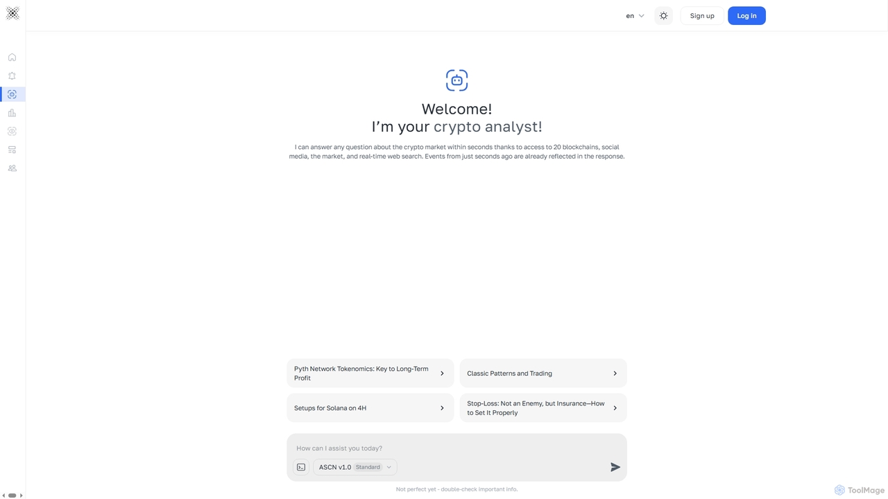 Crypto AI assistant for Ascn