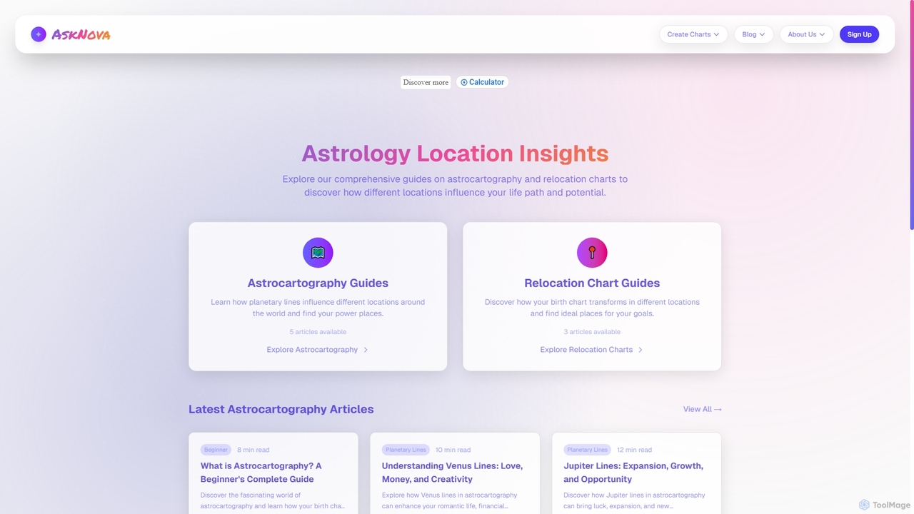 AskNova Blog - Astrocartography & Relocation Chart Insights for AskNova