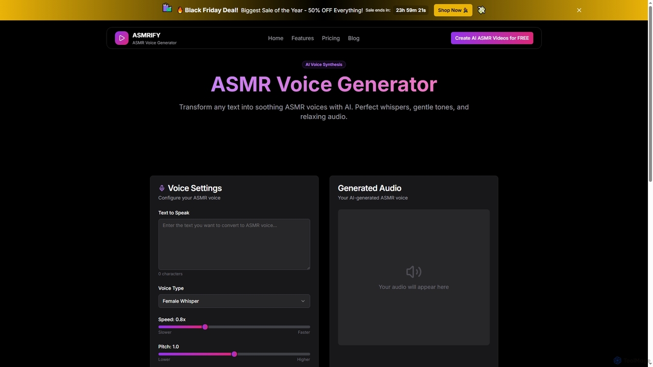 ASMRIFY - AI ASMR Generator for ASMRIFY